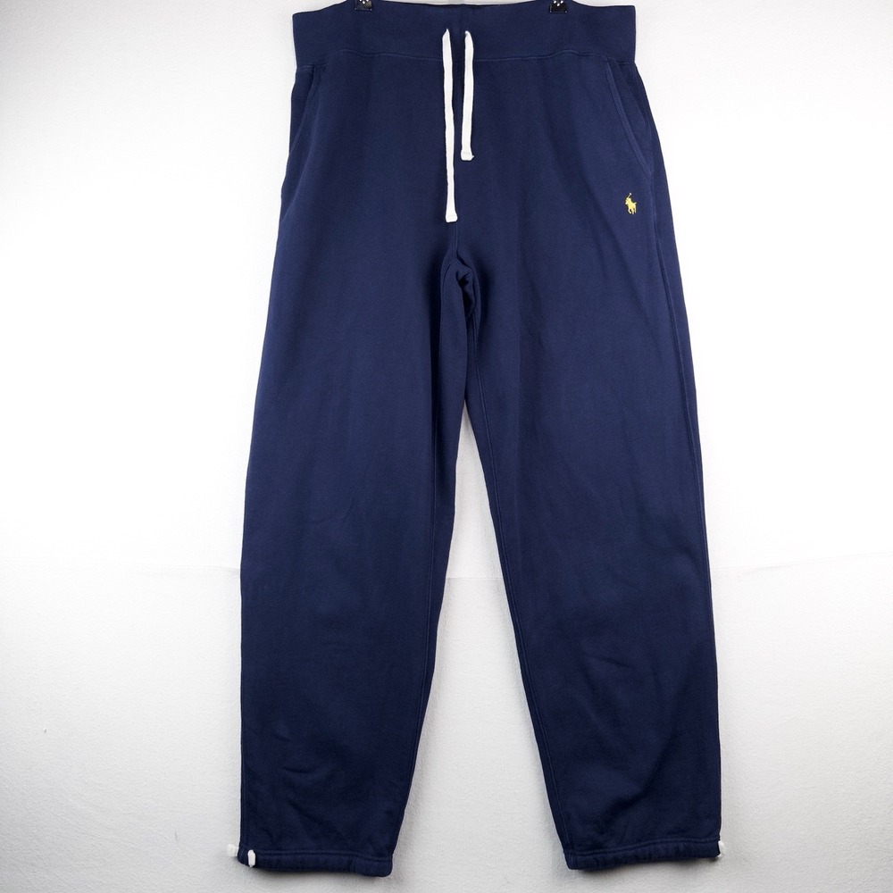 Polo Ralph Lauren Sweatpants Mens XLT Tall Blue Fleece Drawstring Cinch Ankle